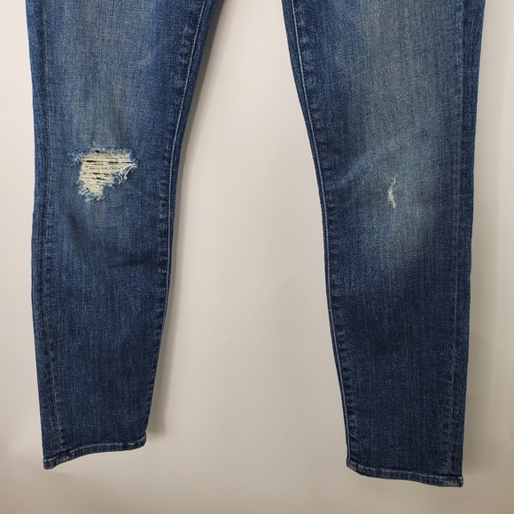 MOTHER The Looker Crop Gypsy Skinny Jeans Distressed - Picture 4 of 9